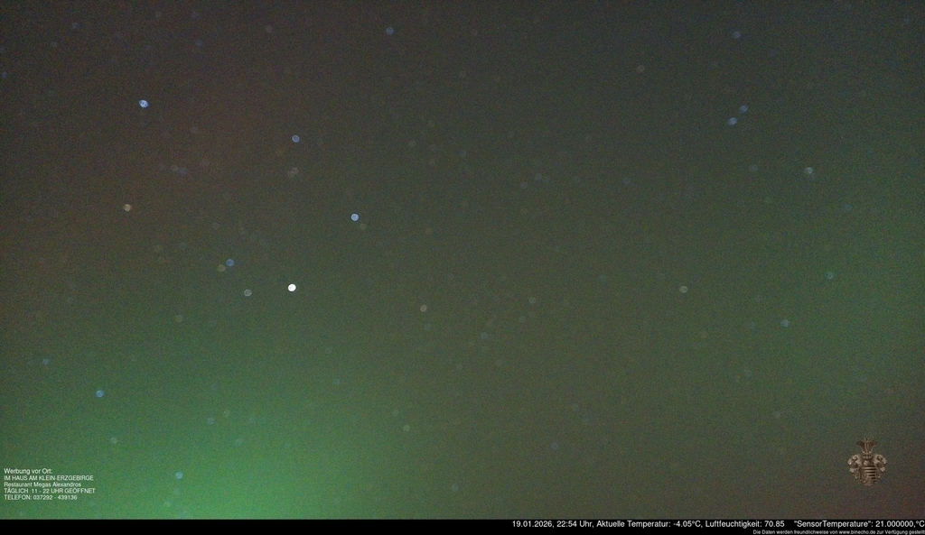 Aurora Borealis über Oederan am 19.01.2026